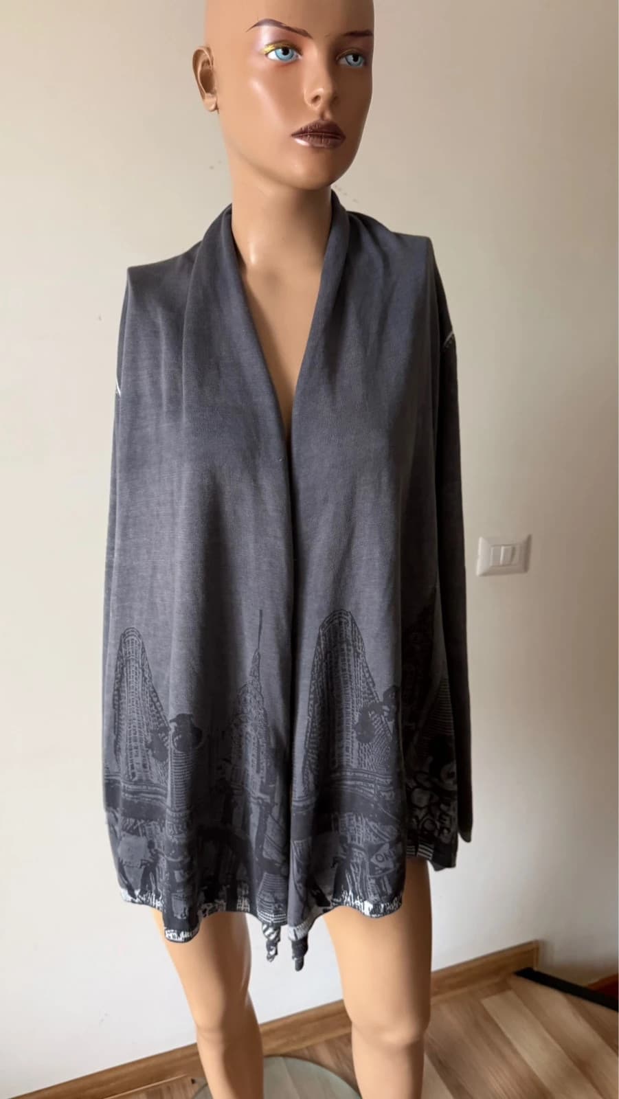 Senza Marca Poncho în bumbac