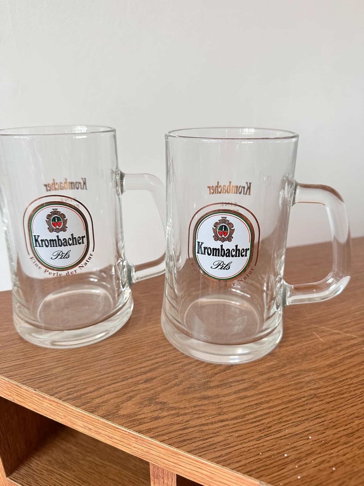 Krombacher 2 pahare mari bere bicchiere grande