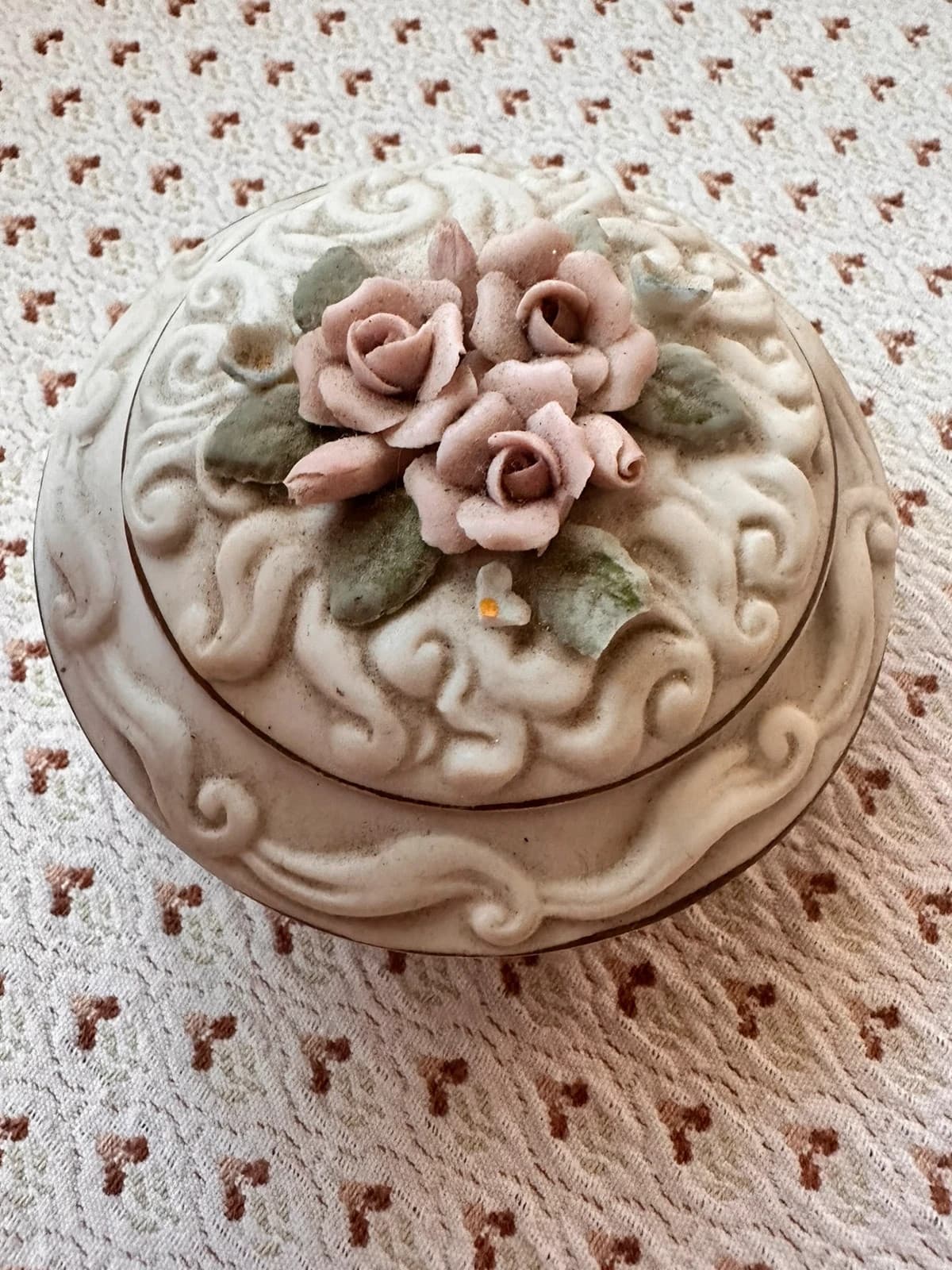 Capodimonte Cutie ceramica italiana bijuteri vintage